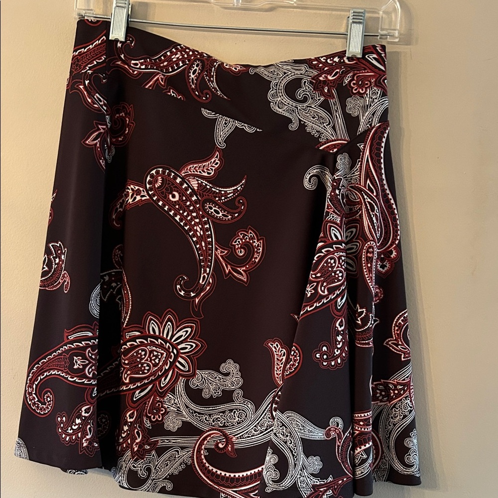 Skirt by Ann Taylor Size SP-Brown Paisley